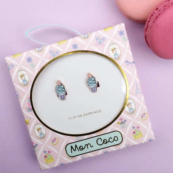 MON COCO Petite Gateau Clip-On Earrings BOXED