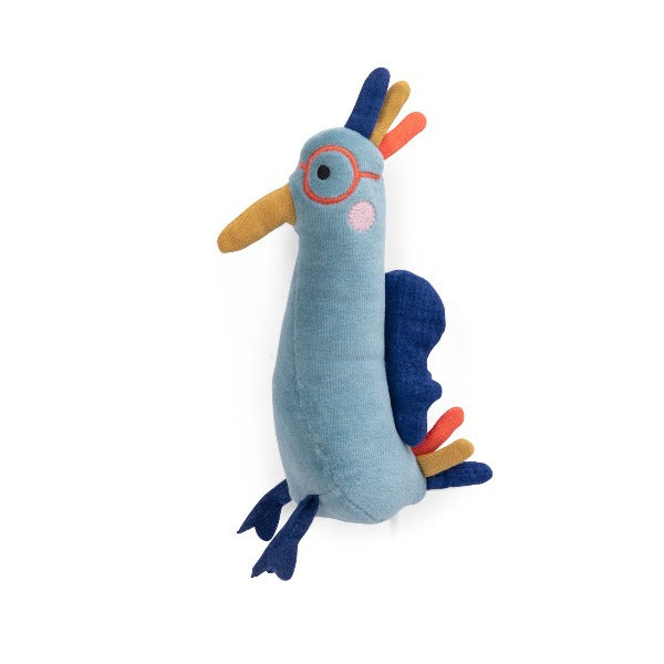 MOULIN ROTY Les Toupitis blue bird rattle