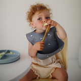 MUSHIE Silicone Baby Bib - Boats