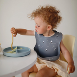 MUSHIE Silicone Baby Bib - Boats
