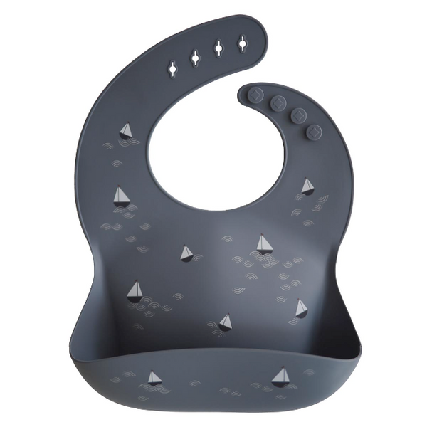 MUSHIE Silicone Baby Bib - Boats
