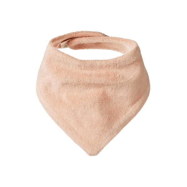 NATURE BABY Terry Triangle Bib - Rose Dust