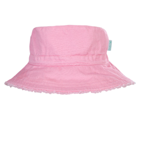 ACORN Frayed Bucket Hat - Strawberry