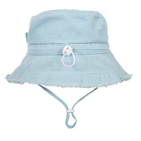 ACORN Frayed Bucket Hat - Seafoam BACK VIEW