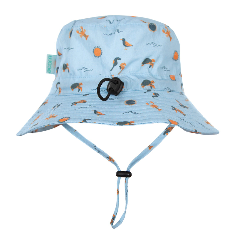 ACORN Sea Life Wide Brim Bucket Hat BACK VIEW