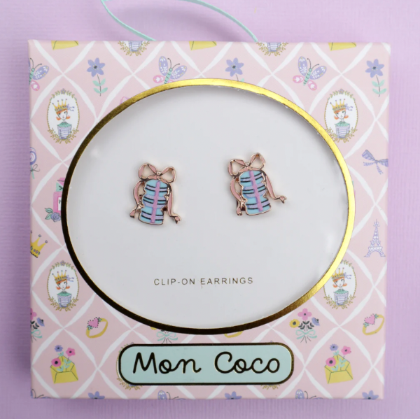MON COCO Macaron Gift Clip-On Earrings boxed