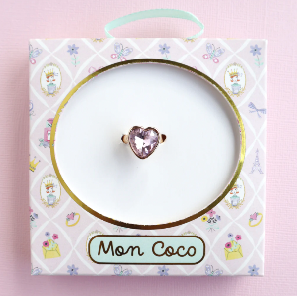 MON COCO Gem Heart Ring BOXED