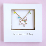 LAUREN HINKLEY Celestial Unicorn Necklace boxed