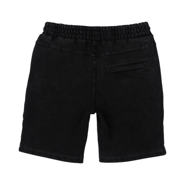 ROCK YOUR BABY Vintage Black Track Shorts back view