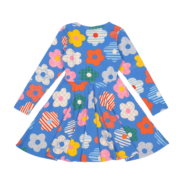 ROCK YOUR BABY Happy Flowers Waisted Dress back view