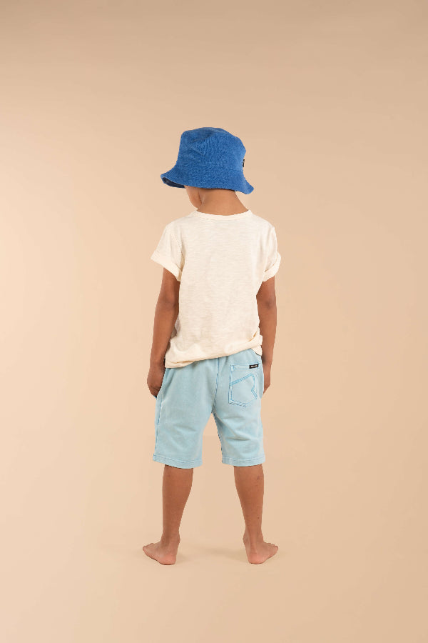 Child wearing ROCK YOUR BABY Blue Summer Bucket Hat
