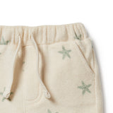WILSON + FRENCHY Organic Terry Short - Tiny Starfish front tie detail view