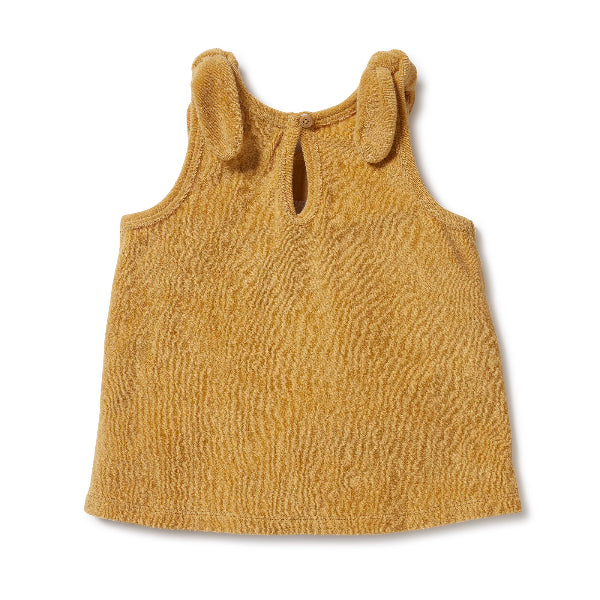 WILSON + FRENCHY Organic Terry Tie Singlet - Follow the Sun back view