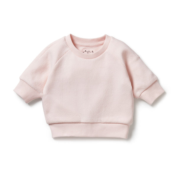 WILSON + FRENCHY Pink Organic Quilted Sweat
