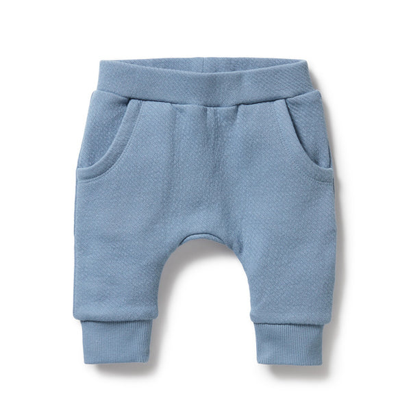 WILSON + FRENCHY Storm Blue Organic Quilted Pant