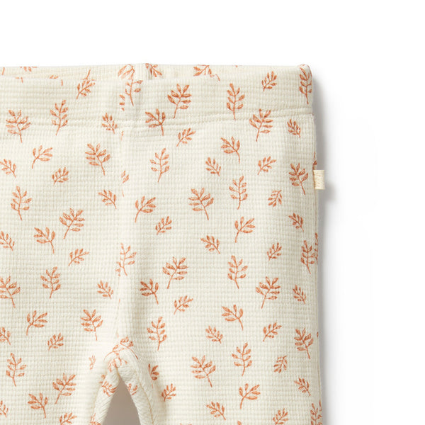 Detail view of waistband WILSON + FRENCHY Winter Bloom Organic Waffle Legging
