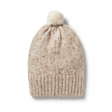 Back view of WILSON + FRENCHY Almond Fleck Knitted Hat