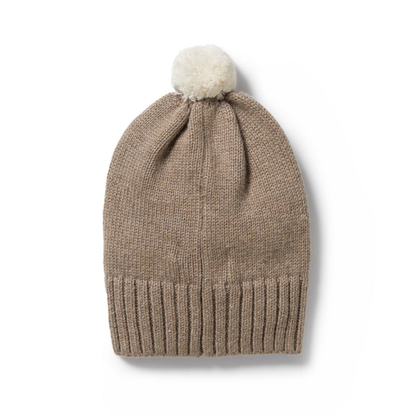 Back view of WILSON + FRENCHY Walnut Knitted Hat