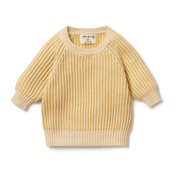 WILSON + FRENCHY Dijon Knitted Ribbed Jumper