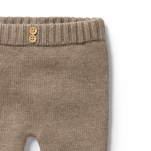 Detail view of waistband WILSON + FRENCHY Walnut Knitted Legging