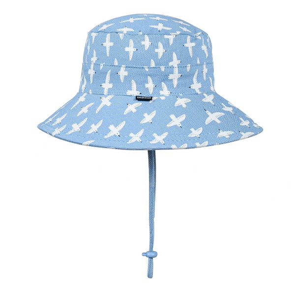 Side view of BEDHEAD HATS Classic Bucket Sun Hat - Birdie