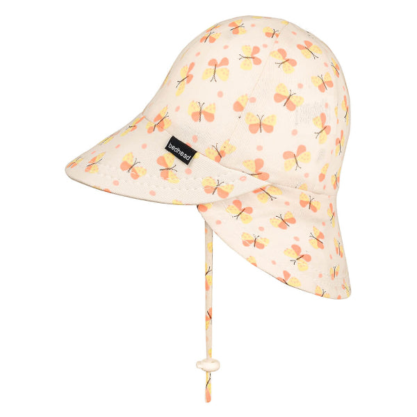 Side view of BEDHEAD HATS Legionnaire Flap Sun Hat - Butterfly