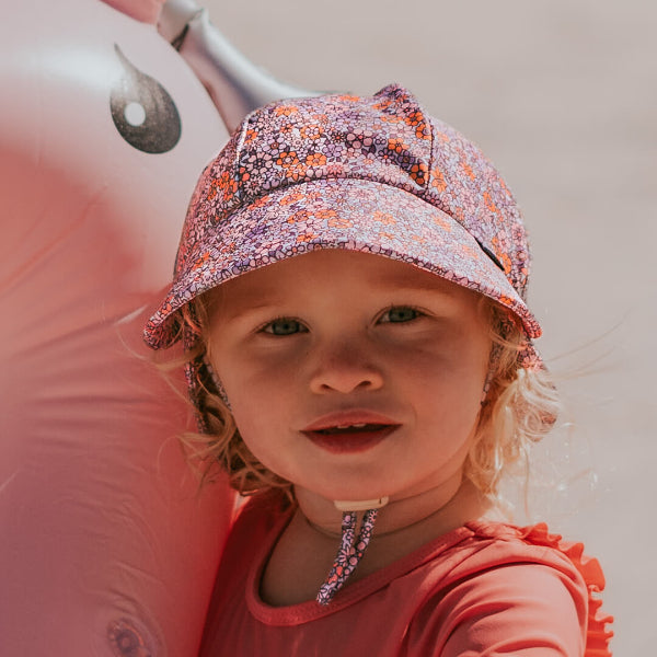 Toddler wearing BEDHEAD HATS Swim Legionnaire Hat - Valencia
