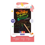 MierEdu Doodle Board Unicorn packaging with an LCD board and wooden stylus on a white background
