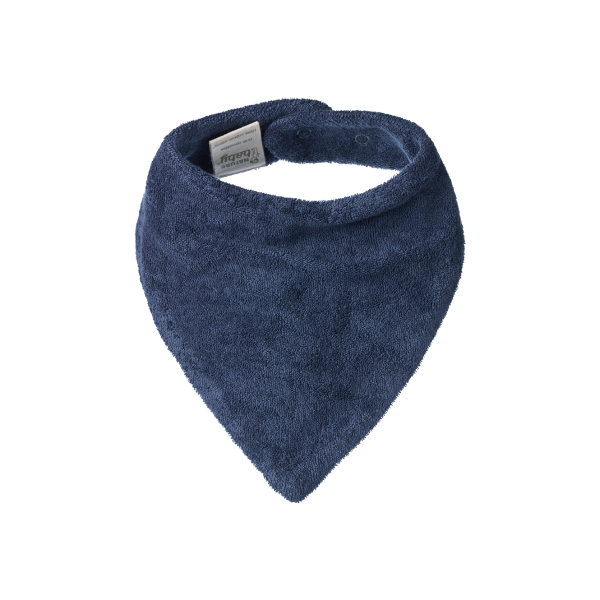 Blue bandana bib on a white background