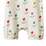 Baby bloomers with floral pattern on a white background