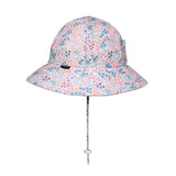 Side view of BEDHEAD HATS Ponytail Swim Bucket Beach Hat - Blossom