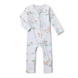 SNUGGLE HUNNY Duck Pond Organic Snugglesuit Convertible Romper