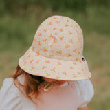 Top view of toddler wearing BEDHEAD HATS Toddler Bucket Sun Hat - Butterfly