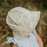 Side view of child wearing BEDHEAD HATS Toddler Bucket Sun Hat - Charlotte