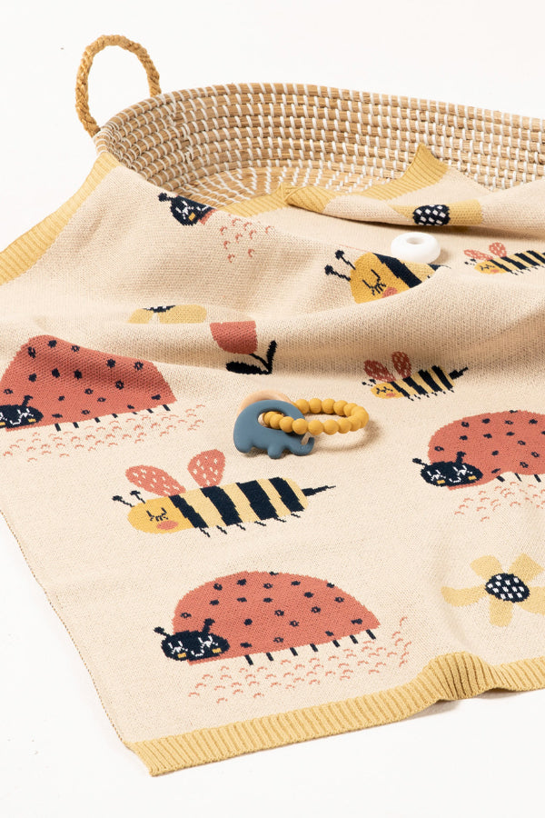 INDUS DESIGN Ladybug & Bee Baby Blanket