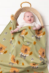 INDUS DESIGN Bruce Bear Baby Blanket
