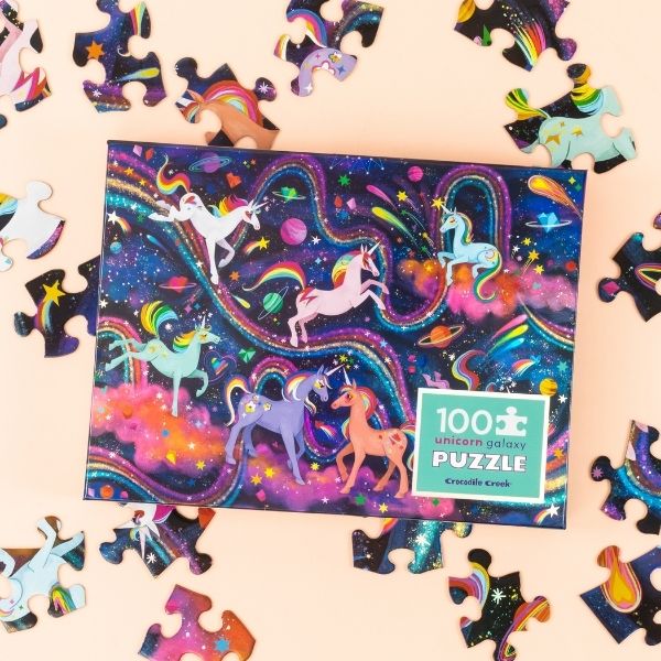 CROCODILE CREEK Holographic Puzzle 100 pc - Unicorn Galaxy