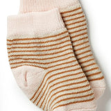 WILSON & FRENCHY Organic 3 Pack Baby Socks - Spice/Blush/Oatmeal