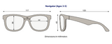 Babiators Navigators Sunglasses size chart 3-5 years