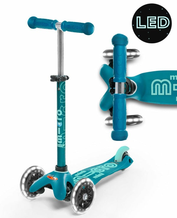 MICRO SCOOTERS Mini Micro Deluxe LED - Aqua