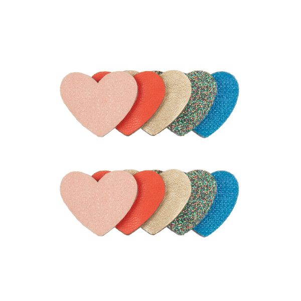 MIMI & LULA Retro Rainbow - Layered Heart Clips