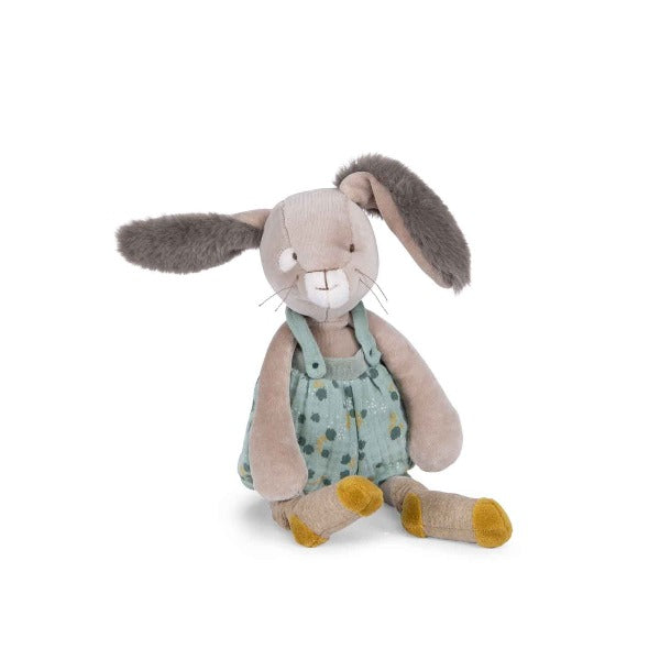 MOULIN ROTY Trois Petits Lapins sage rabbit sitting down