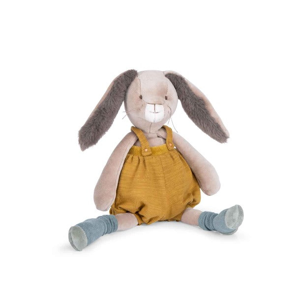 MOULIN ROTY Trois Petits Lapins ochre rabbit sitting down