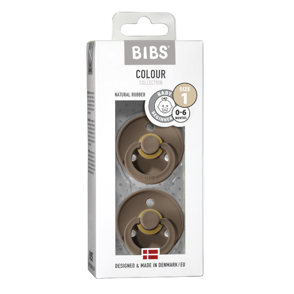 BIBS Colour 2 Pack - Dark Oak size 1 packaged