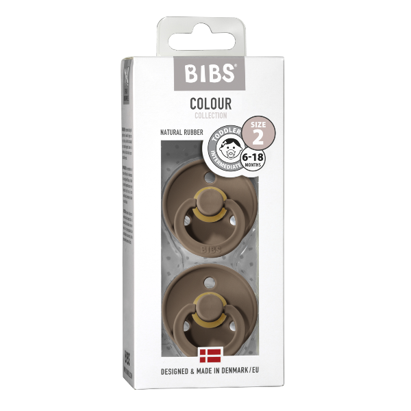 BIBS Colour 2 Pack - Dark Oak size 2 packaged