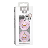BIBS Colour 2 Pack - Baby Pink size 2 packaged