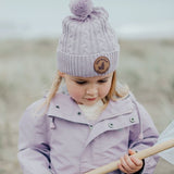 Child wearing the CRYWOLF Pom Pom Beanie - Lilac 