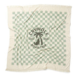CRYWOLF Supersized Square Towel - Seagrass Checkered