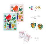 DJECO You & Me Heart Threading Beads Set contents