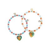DJECO You & Me Heart Threading Beads Set finished bracelets